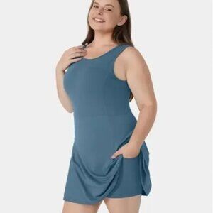 HALARA Everyday Stretchy 2-in-1 Flare Golf Dress - Prussian Blue XL